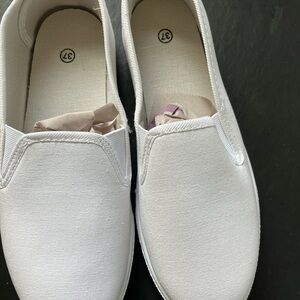 NEW White Slip-On Canvas Shoes